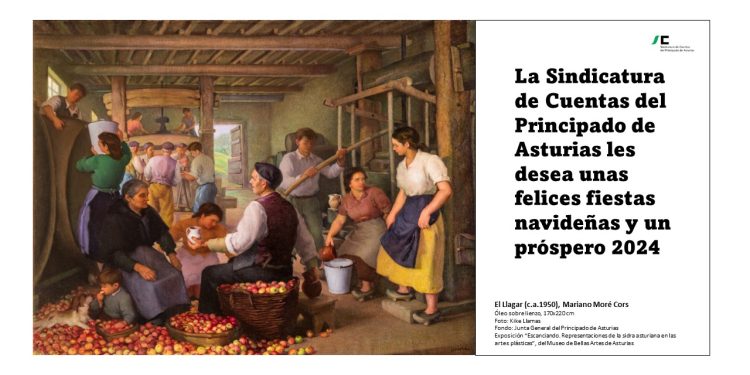 La Sindicatura de Cuentas del Principado de Asturias les desea unas felices fiestas y un próspero 2024