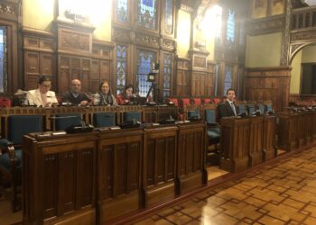 Roberto Fernández Llera durante la comparecencia en la Junta General del Principado de Asturias.