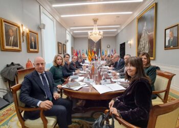 Asistentes a la reunión de la Comisión de Coordinación en el ámbito local del Tribunal de Cuentas y los órganos de control externo autonómicos (OCEX), celebrada en Madrid.