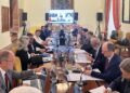 Asistentes a la reunión de la Comisión de Coordinación en el ámbito local del Tribunal de Cuentas y los OCEX, celebrada en Santa Cruz de La Palma.